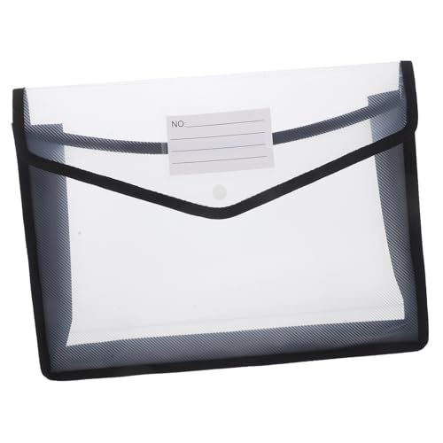 CLISPEED 2 Stück Wasserdichter Dokumentenbeutel Teiliges Transparente Datei Organizer Tasche mit Druckknopf für Schule Büro und Reisen Praktischer Fächermappe für Männer und Frauen von CLISPEED