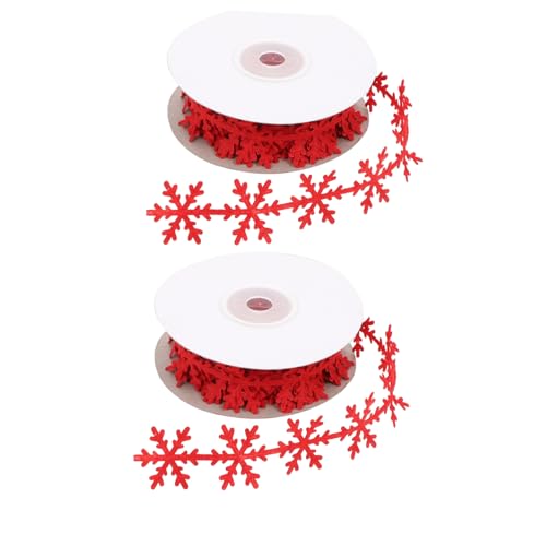 CLISPEED 2 Stück Weihnachtliches Geschenkband mit Schneeflockenmuster Festliches Dekoband für Geschenkverpackung DIY Weihnachtsdeko Farbenfrohes Geschenkverpackungsband für Festtage CLISPEED 2 Stück Weihnachtliches Geschenkband mit Schneeflockenmuster Festliches Dekoband für Geschenkverpackung DIY Weihnachtsdeko Farbenfrohes Geschenkverpackungsband für Festtage von CLISPEED
