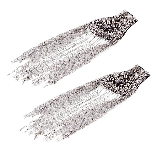 CLISPEED 2 Stücke Schulterklappen mit Quasten Schulterepauletten für Schuhe und Hüte Elegantes Accessoire für Partys Korrosionsbeständiges Material für Tägliche Dekoration CLISPEED 2 Stücke Schulterklappen mit Quasten Schulterepauletten für Schuhe und Hüte Elegantes Accessoire für Partys Korrosionsbeständiges Material für Tägliche Dekoration von CLISPEED