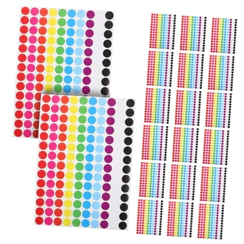 CLISPEED 20 Blatt Bunte Selbstklebende Punktaufkleber Ablösbare Farbige Klebepunkte zum Beschriften und Klassifizieren Vielseitige Runde Etiketten für Haushalt Büro und Schule CLISPEED 20 Blatt Bunte Selbstklebende Punktaufkleber Ablösbare Farbige Klebepunkte zum Beschriften und Klassifizieren Vielseitige Runde Etiketten für Haushalt Büro und Schule von CLISPEED