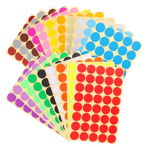 CLISPEED 20 Blatt Runde Klebepunkte Aufkleber Selbstklebende Markierungspunkte für Büro Organisation Farbcodierung Etiketten für Dokumente Planer und Kalender CLISPEED 20 Blatt Runde Klebepunkte Aufkleber Selbstklebende Markierungspunkte für Büro Organisation Farbcodierung Etiketten für Dokumente Planer und Kalender von CLISPEED