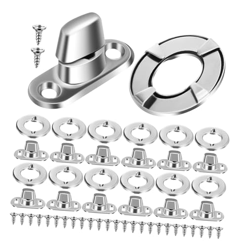 CLISPEED 20 Sätze Teiliges Metall Planenbefestiger mit Drehbarem Knebelverschluss Marinegeeignete Schnellverschluss Schrauben Langlebige Montage für Planen Möbel und Maschinen Einfache von CLISPEED