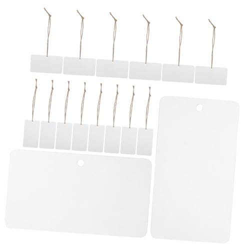 CLISPEED 20 Sätze Transparente Wiederverwendbare Acryl hängeetiketten Beidseitig Beschriftbar Vielseitig Einsetzbar zur Küchen Büroorganisation Modernes Design Passend für Vorratsbehälter von CLISPEED