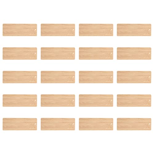 CLISPEED 20 Stück Blanko Lesezeichen Bambus für DIY Bastelprojekte Unlackierte Holzanhänger Dekorieren von Geschenken Partys und Feiertagen von CLISPEED