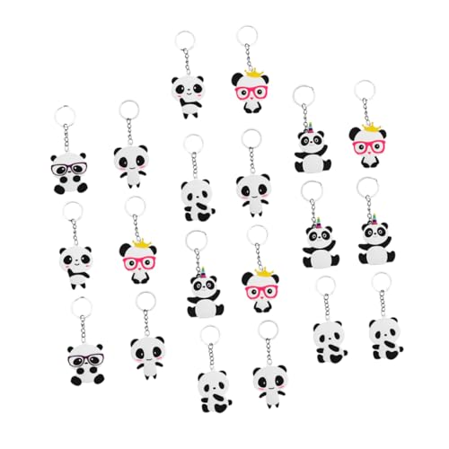 CLISPEED 20 Stück Cartoon Panda PVC Schlüsselanhänger Vielseitig als Taschen und Schlüsselanhänger Langlebig Niedliche Rucksack Deko Multipurpose Panda Anhänger für Alltag und CLISPEED 20 Stück Cartoon Panda PVC Schlüsselanhänger Vielseitig als Taschen und Schlüsselanhänger Langlebig Niedliche Rucksack Deko Multipurpose Panda Anhänger für Alltag und von CLISPEED