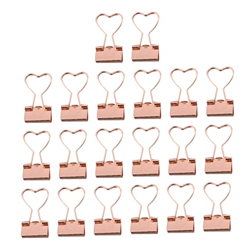 CLISPEED 20 Stück Herzförmige Binder Clips Goldfarbene Klammern für Bürobedarf Starke Halterung für Notizen Kreative Büroklammern für Schule und Zuhause CLISPEED 20 Stück Herzförmige Binder Clips Goldfarbene Klammern für Bürobedarf Starke Halterung für Notizen Kreative Büroklammern für Schule und Zuhause von CLISPEED