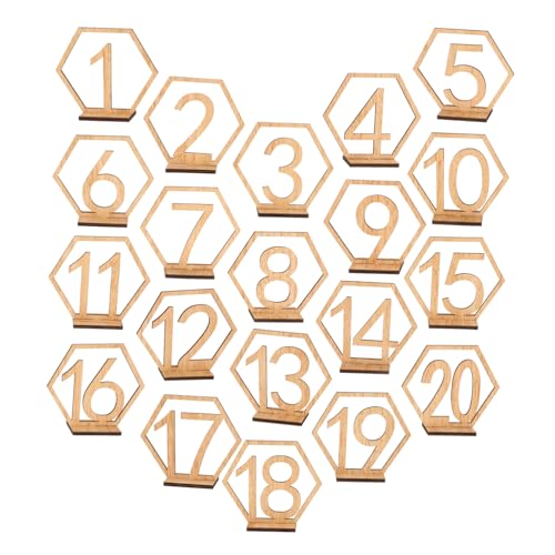 CLISPEED 20 Stück Holz Tischnummern im Sechseckigen Design mit Halter für Hochzeitsdekoration Teiliges für Feier und Veranstaltungen Wiederverwendbar Hochwertigem Holz Gefertigt CLISPEED 20 Stück Holz Tischnummern im Sechseckigen Design mit Halter für Hochzeitsdekoration Teiliges für Feier und Veranstaltungen Wiederverwendbar Hochwertigem Holz Gefertigt von CLISPEED