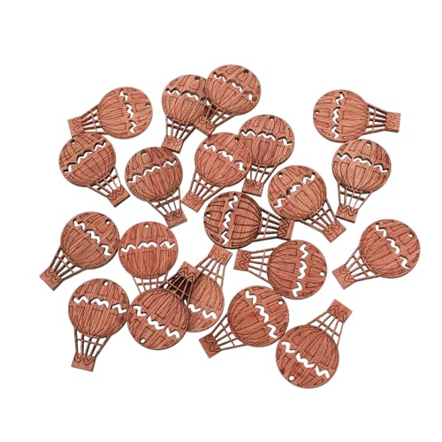 CLISPEED 20 Stück Miniatur Holzhänger Form von Heißluftballons Unbehandelte Holzscheiben für Diy Projekte Kreative Souvenirs und Bürozubehör von CLISPEED