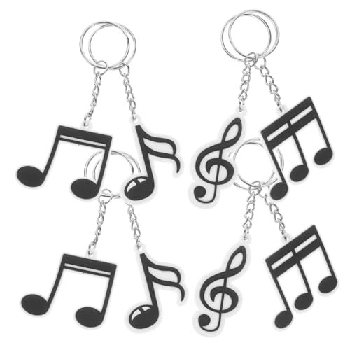 CLISPEED 20 Stück Musikparty Schlüsselanhänger Musiknoten Musik Charms Quinceanera Schlüsselanhänger Für Gastgeschenke Schlüssel Thema Musiknoten Musikparty Anhänger Code Mini von CLISPEED