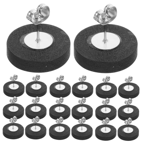 CLISPEED 20 Stück Ohrstecker-rohlinge Holz: 12 Mm Cabochon-fassungen, Runde Ohrstecker Holz Mit Hinterem Stopper, Diy-basis, lünettenrohling Für Die Schmuckherstellung, von CLISPEED