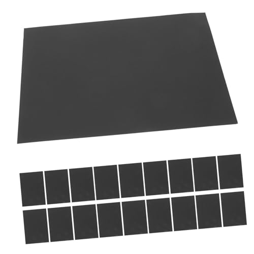 CLISPEED 20 Stück Schwarzes Kartonpapier Vielseitiges Tonpapier Schwarz für Scrapbooking DIY Bastelprojekte Drucken Zeichnen Falten Schneiden Schreiben Hochwertiges Zeichenpapier von CLISPEED