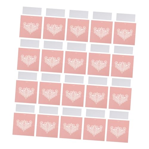 CLISPEED 20 Stück Spitze Tischkarten Platzkartenhalter aus Filigrane Rosa Sitzkarten für Hochzeit Party Festbankett Namenskarten für Stilvolle Tischdekoration von CLISPEED