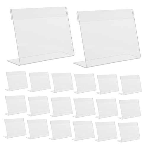 CLISPEED 20 Stück Teiliges Acryl Preisschildhalter Form Transparent Stabil mit Etikettenfach Platzsparend für Supermarkt Büro Buffet und Kühlschrank Wiederverwendbare Tischaufsteller CLISPEED 20 Stück Teiliges Acryl Preisschildhalter Form Transparent Stabil mit Etikettenfach Platzsparend für Supermarkt Büro Buffet und Kühlschrank Wiederverwendbare Tischaufsteller von CLISPEED