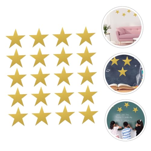 CLISPEED 20 Stück Teiliges Goldene Papiersterne Fünfzackige Wanddekoration Kindergarten Pinnwand Klassenzimmer Bastelpapier Dekor für DIY Projekte und Partygestaltung von CLISPEED