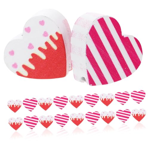 CLISPEED 20 Stück Teiliges Herzförmige Holzperlen Rot Rosa DIY Schmuck Spacer Perlen für Valentinstag Bastelarbeiten Armbänder Halsketten Zubehör CLISPEED 20 Stück Teiliges Herzförmige Holzperlen Rot Rosa DIY Schmuck Spacer Perlen für Valentinstag Bastelarbeiten Armbänder Halsketten Zubehör von CLISPEED