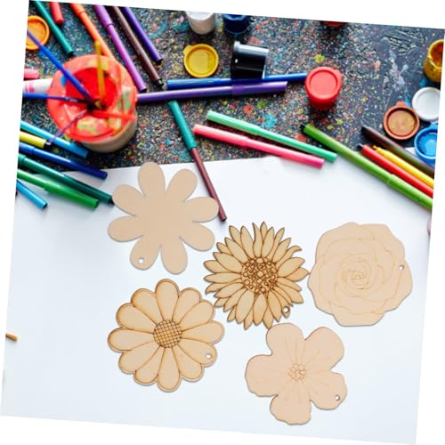 CLISPEED 20 Stück Teiliges Holzblumen Naturbelassen mit Juteschnur Leichte DIY Holzornamente für Unbemalte Holzformen zum Bemalen und Aufhängen Kreative Bastelmaterialien für Mädchen und CLISPEED 20 Stück Teiliges Holzblumen Naturbelassen mit Juteschnur Leichte DIY Holzornamente für Unbemalte Holzformen zum Bemalen und Aufhängen Kreative Bastelmaterialien für Mädchen und von CLISPEED