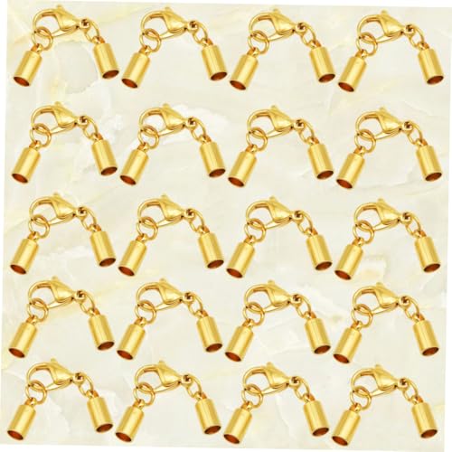 CLISPEED 20 Stück Teiliges Lobster Clasp Schmuckverschluss für Lederband Kette Loch Langlebiger Schmuck Fastener für Armband Halskette DIY Basteln CLISPEED 20 Stück Teiliges Lobster Clasp Schmuckverschluss für Lederband Kette Loch Langlebiger Schmuck Fastener für Armband Halskette DIY Basteln von CLISPEED