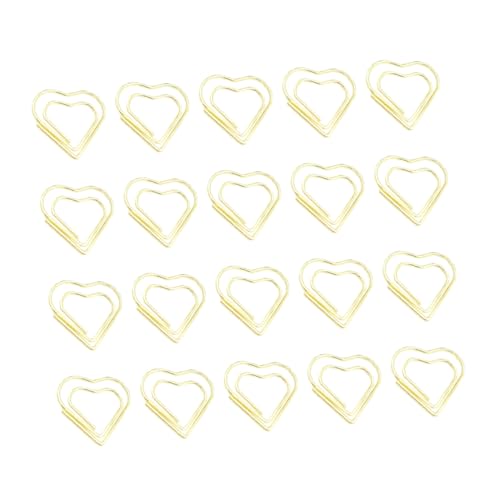 CLISPEED 20 Stück Teiliges Metall Büroklammern Herzform Kreative Papierklammern als Praktische Lesezeichen Stabile Goldfarbene Paper Clips für Fotos Notizen und Dokumente Zuhause und Büro CLISPEED 20 Stück Teiliges Metall Büroklammern Herzform Kreative Papierklammern als Praktische Lesezeichen Stabile Goldfarbene Paper Clips für Fotos Notizen und Dokumente Zuhause und Büro von CLISPEED