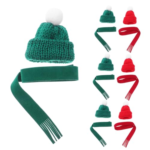CLISPEED 20 Stück Teiliges Mini Strickset mit Kleinen Weihnachtsmützen und Winzigen Schals Rote und Grüne Mini Accessoires für DIY Basteln Flaschenverschluss Puppendeko und CLISPEED 20 Stück Teiliges Mini Strickset mit Kleinen Weihnachtsmützen und Winzigen Schals Rote und Grüne Mini Accessoires für DIY Basteln Flaschenverschluss Puppendeko und von CLISPEED