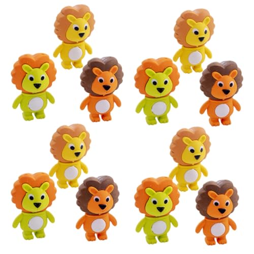 CLISPEED 20 Stück Teiliges Niedliche Mini Tier Radiergummis für Cartoonartige Tierform Weiche Textur Leicht und Platzsparend als Schülerbedarf und Kleines Geschenk Zufällige Farbe von CLISPEED
