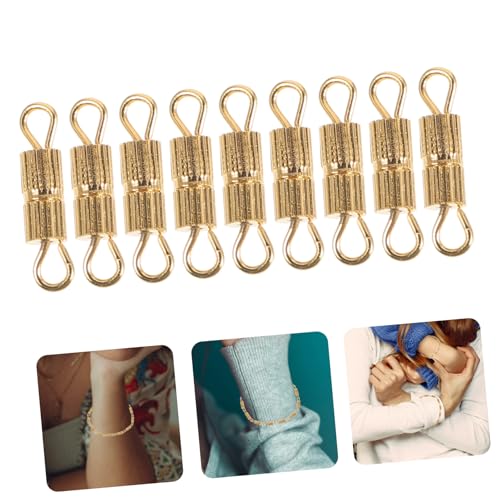 CLISPEED 20 Stück Teiliges Schraubverschluss für Armband und Halskette DIY Schmuckverbinder aus Metall Feine Struktur Goldfarbene Spiralschließe Einfach zu Bedienen Geeignet für CLISPEED 20 Stück Teiliges Schraubverschluss für Armband und Halskette DIY Schmuckverbinder aus Metall Feine Struktur Goldfarbene Spiralschließe Einfach zu Bedienen Geeignet für von CLISPEED