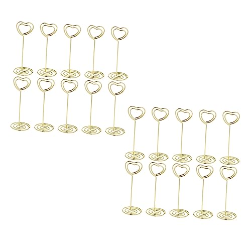 CLISPEED 20 Stück Teiliges Tischkartenhalter Kreative Memo Clips für Fotos Notizen Visitenkarten Dekorative Halter für Partys und Büro Gold von CLISPEED