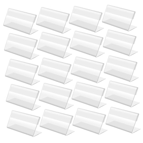 CLISPEED 20 Stück Teiliges Transparentes Acryl Preisschildhalter Klarer Desktop Etikettenhalter Kompakter Business Kartenständer Stabiler Schildaufsteller für Büro Geschäft Supermarkt CLISPEED 20 Stück Teiliges Transparentes Acryl Preisschildhalter Klarer Desktop Etikettenhalter Kompakter Business Kartenständer Stabiler Schildaufsteller für Büro Geschäft Supermarkt von CLISPEED