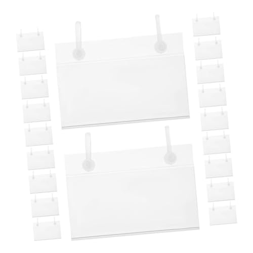 CLISPEED 20 Stück Teiliges Transparentes PVC Etikettenhalter mit Doppelhaken Robuste Preisschildclips für Körbe und Drahtregale Vielseitige Beschriftungslösung für Supermarkt Einzelhandel CLISPEED 20 Stück Teiliges Transparentes PVC Etikettenhalter mit Doppelhaken Robuste Preisschildclips für Körbe und Drahtregale Vielseitige Beschriftungslösung für Supermarkt Einzelhandel von CLISPEED