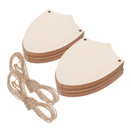 CLISPEED 20 Stück Teiliges Unvollendete Holzschilde DIY Bastelmaterial Schildform Einzigartige Form zum Bemalen und Dekorieren für Mittelalterliche Party Tischdeko und Wohnkultur von CLISPEED