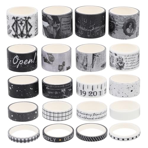 CLISPEED 20 Stück Teiliges Vintage Washi Tape Selbstklebend Scrapbooking Klebeband DIY Aufkleber für Planer Tagebuch Album Kreative Bastelmaterialien CLISPEED 20 Stück Teiliges Vintage Washi Tape Selbstklebend Scrapbooking Klebeband DIY Aufkleber für Planer Tagebuch Album Kreative Bastelmaterialien von CLISPEED