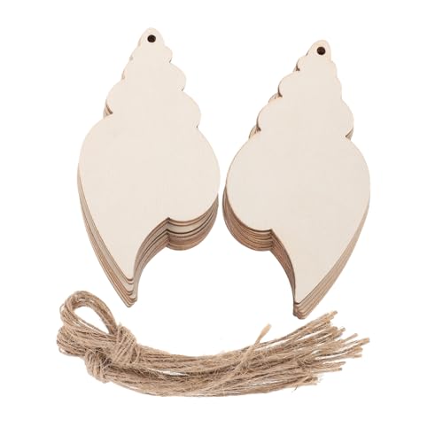 CLISPEED 20 Stück Unfertige Holzmuschel Ornamente Leere Holz Ausschnitte für Diy Handwerksprojekte Küstenstil Stranddekorationen für Basteln CLISPEED 20 Stück Unfertige Holzmuschel Ornamente Leere Holz Ausschnitte für Diy Handwerksprojekte Küstenstil Stranddekorationen für Basteln von CLISPEED