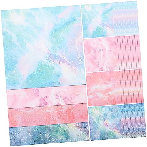 CLISPEED 200 Blatt Buntes Origami Papier Doppelseitiges Quadratisches Bastelpapier Wasserfarben Design für Kinderhandwerk DIY Projekte und Gestalten von CLISPEED