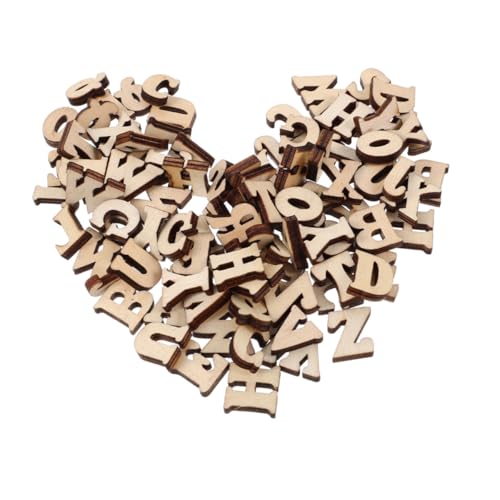 CLISPEED 200 Stück DIY Holzbuchstaben zum Basteln Naturbelassene Holzapplikationen mit Glatter Oberfläche für Früherziehung Kreative Dekoration und Personalisierte Kunstprojekte von CLISPEED