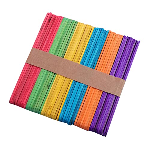 CLISPEED 200 Stück Farbige Holzstäbchen für DIY Eiscreme Robuste Bastelstäbe Wiederverwendbar Leicht zu Reinigen für Kreative Projekte und Gemeinsame Sommeraktivitäten CLISPEED 200 Stück Farbige Holzstäbchen für DIY Eiscreme Robuste Bastelstäbe Wiederverwendbar Leicht zu Reinigen für Kreative Projekte und Gemeinsame Sommeraktivitäten von CLISPEED