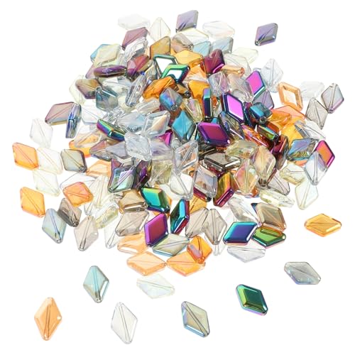 CLISPEED 200 Stück Glasperlen mit Mittlerem Facettierte Bunte Schmuckperlen für DIY Armband Halskette Basteln Handgefertigte Beads Zubehör für Beading Jewellery making von CLISPEED