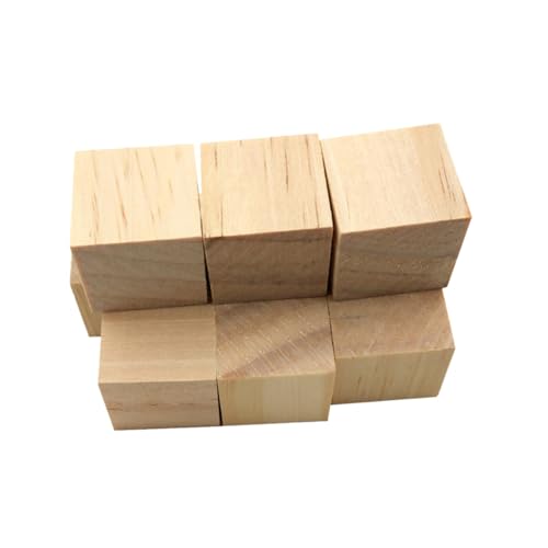 CLISPEED 200 Stück Holz Würfel Naturbelassen Unbehandelte DIY Holzklötze Bastelwürfel für Originelles Basteln Malen Dekorieren und Kunstprojekte von CLISPEED