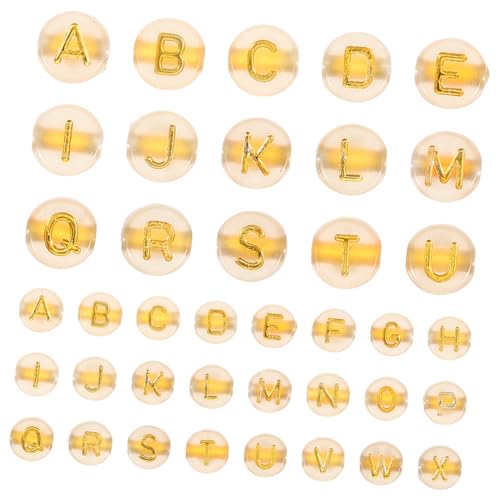 CLISPEED 200 Stück Leuchtende Buchstabenperlen für Schmuckherstellung Bunte DIY Bastelperlen mit Herzen Sternen Perlenset zum Auffädeln von Armbändern und Halsketten Kreative Schmuckperlen von CLISPEED