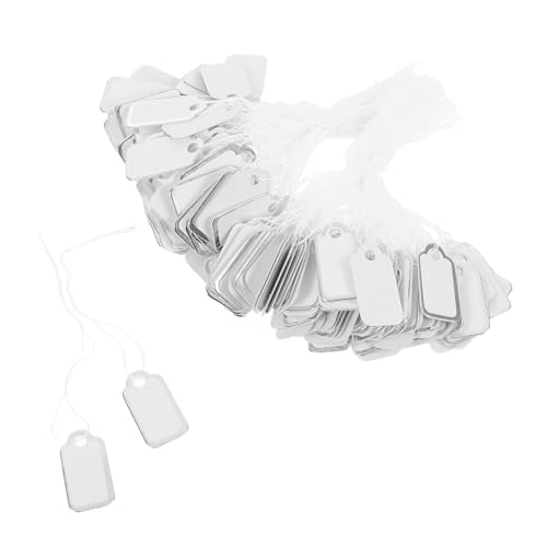 CLISPEED 200 Stück Schmuckanhänger mit Baumwollschnur Weiße Beschreibbare Papieretiketten mit Silberner Umrandung Wiederverwendbar für Preisauszeichnung und Präsentation von Halsketten CLISPEED 200 Stück Schmuckanhänger mit Baumwollschnur Weiße Beschreibbare Papieretiketten mit Silberner Umrandung Wiederverwendbar für Preisauszeichnung und Präsentation von Halsketten von CLISPEED