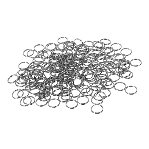 CLISPEED 200 Stück Teiliges Metall Split Ringe Kleine Runde Schlüsselringe für DIY Schlüsselanhänger Bastelprojekte Stabile Metallringe für Taschen Rucksäcke Schlüssel und Accessoires von CLISPEED