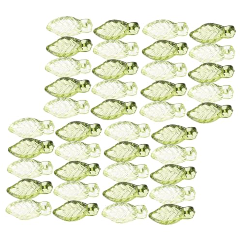 CLISPEED 200 Stück Transparente Acrylblätter Charms für Schmuckherstellung für Armbänder und Diy Bastelbedarf Grün CLISPEED 200 Stück Transparente Acrylblätter Charms für Schmuckherstellung für Armbänder und Diy Bastelbedarf Grün von CLISPEED