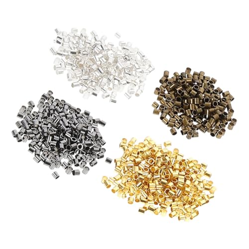 CLISPEED 2000 Stück Kupferrohr Crimp Perlen für Schmuckherstellung Diy Bastelbedarf für Halskette Armband und Ohrringe Farben Antik CLISPEED 2000 Stück Kupferrohr Crimp Perlen für Schmuckherstellung Diy Bastelbedarf für Halskette Armband und Ohrringe Farben Antik von CLISPEED