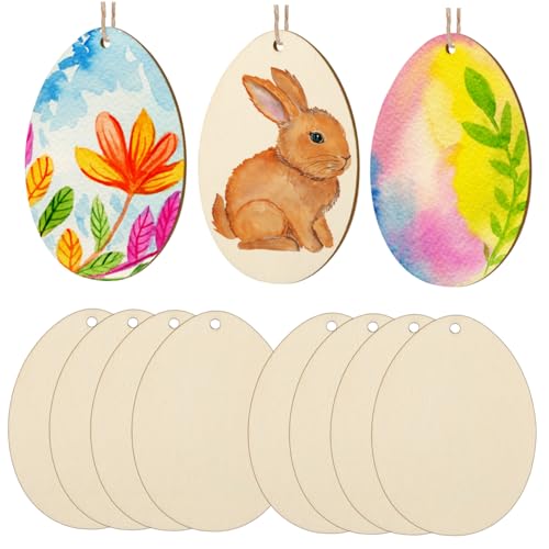 CLISPEED 20Stücke Holz Anhänger Hängende Dekoration für DIY Ostern Verzierungen für Zuhause Garten und Festlichkeiten mit Hanfseil für Bastelprojekte CLISPEED 20Stücke Holz Anhänger Hängende Dekoration für DIY Ostern Verzierungen für Zuhause Garten und Festlichkeiten mit Hanfseil für Bastelprojekte von CLISPEED