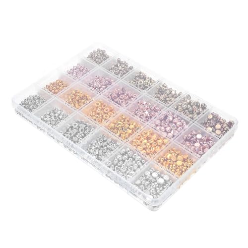 CLISPEED 2160 Stück Teiliges Flach Rund Spacer Beads aus Kunststoff Leichtes DIY Schmuckzubehör für Armbänder und Halsketten Vielseitig Einsetzbar für Bastelperlen Schmuck und Kreative DIY CLISPEED 2160 Stück Teiliges Flach Rund Spacer Beads aus Kunststoff Leichtes DIY Schmuckzubehör für Armbänder und Halsketten Vielseitig Einsetzbar für Bastelperlen Schmuck und Kreative DIY von CLISPEED