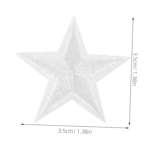 CLISPEED 24 Stück Teiliges Bestickter Bügelflicken Stern Weiße Fünfzackige Stern applikationen zum Aufbügeln Vielseitig für Kleidung Schuhe Hüte Rucksäcke DIY Dekoration CLISPEED 24 Stück Teiliges Bestickter Bügelflicken Stern Weiße Fünfzackige Stern applikationen zum Aufbügeln Vielseitig für Kleidung Schuhe Hüte Rucksäcke DIY Dekoration von CLISPEED