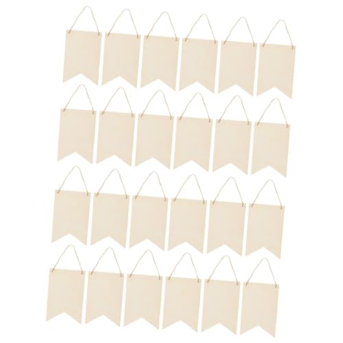 CLISPEED 24 Stück Teiliges Blanko Holzanhänger in Einzigartiger Form Langlebige Dekorationsanhänger aus Holz für Hochzeit Geburtstag und DIY Bastelprojekte Natürliche Holzscheiben für von CLISPEED