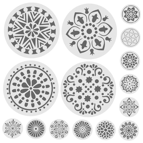 CLISPEED 24 Stück Teiliges Mandala Malerei Schablonen aus Robustem Wiederverwendbare Blumen Vorlagen für DIY Wandmalerei Möbel Papier und Heimdekoration Leicht zu Reinigen und Vielseitig CLISPEED 24 Stück Teiliges Mandala Malerei Schablonen aus Robustem Wiederverwendbare Blumen Vorlagen für DIY Wandmalerei Möbel Papier und Heimdekoration Leicht zu Reinigen und Vielseitig von CLISPEED