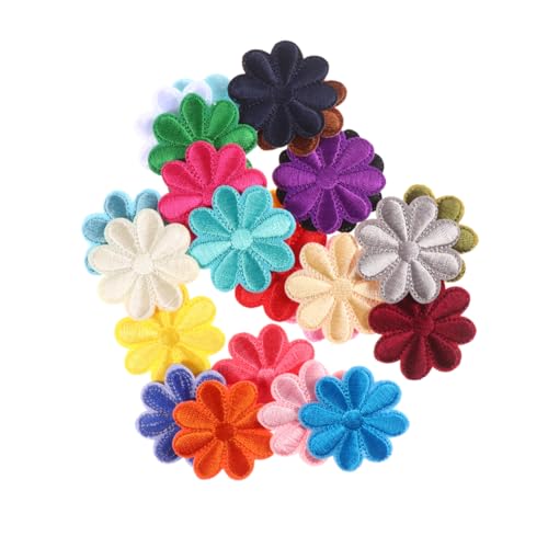 CLISPEED 24 Stück Teiliges Sonnenblumen Bügelflicken Bestickte Applikationen zum Aufnähen Langlebige Nähpatches für Kleidung Jeans Hüte DIY Textildekoration Vielseitig Einsetzbar von CLISPEED