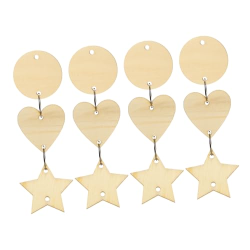 CLISPEED 240 Stück Teiliges Set Natürliche Holzscheiben mit Löchern und Eisenringen DIY Bastelmaterial für Geschenkanhänger Hochzeit Dekoration Kindergeburtstag und Kreative Holzkunst von CLISPEED