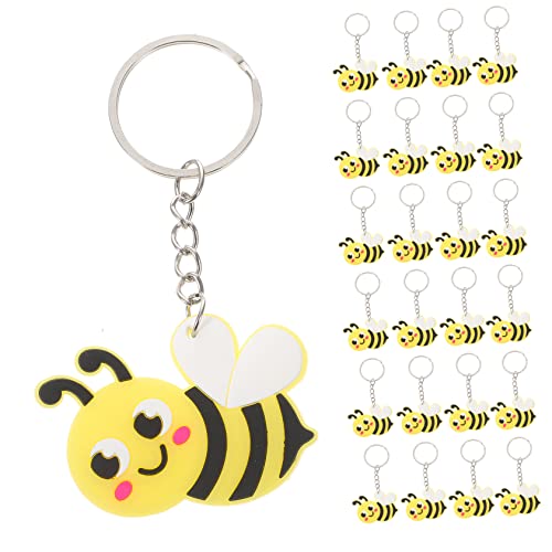 CLISPEED 24Stücke Niedliche Cartoon Bienen Schlüsselanhänger Metallschlüsselketten für Taschen und Schlüssel Kreative Dekoration für und Accessoires Robust und Farbecht von CLISPEED