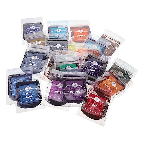 CLISPEED 24Taschen Farben Pulverkrawattenfarbstoff DIY Stofffärbung für Shirts Kleider Taschen und Mehr Hochwertige Leuchtende Farben für Bastelprojekte von CLISPEED